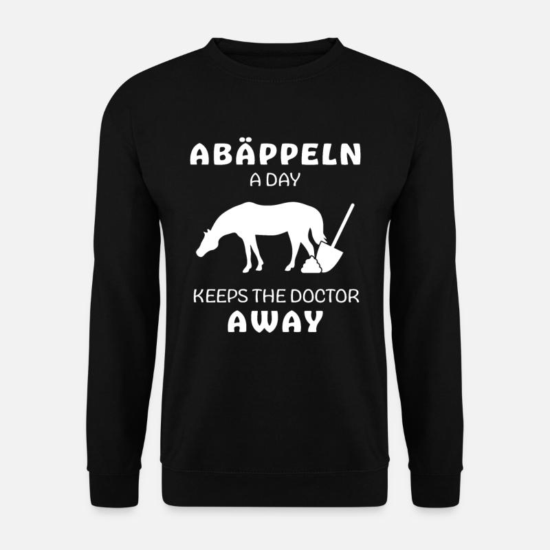 Pferdespruch Pferd Reiten Abäppeln Stall Reiten - Unisex Pullover - Schwarz