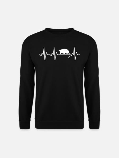Opossum Heartbeat - Unisex Pullover - Schwarz