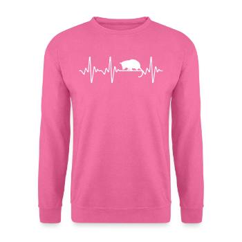 Opossum Heartbeat - Sweat-shirt Unisexe - rose - Devant