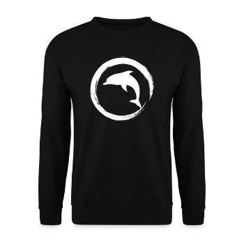 dolphin - Unisex Pullover - Schwarz - Vorne - Alina (178cm) & Michal (187cm)