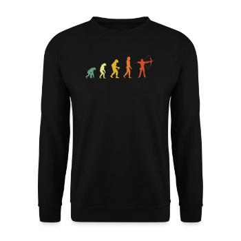 Vintage Archery Evolution - Unisex Pullover - Schwarz - Vorne - Alina (178cm) & Michal (187cm)