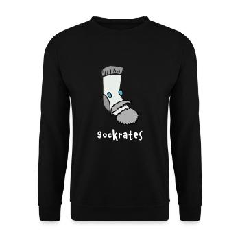 Philosoph Sokrates - Unisex Pullover - Schwarz - Vorne - Alina (178cm) & Michal (187cm)