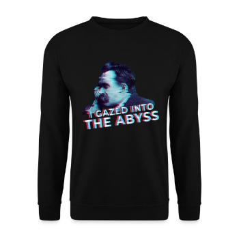 Nietzsche Abyss Philosophe des sciences humaines - Sweat-shirt Unisexe - noir - Devant - Alina (178cm) & Michal (187cm)