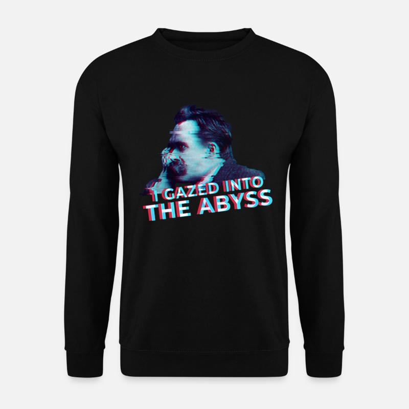 Nietzsche Abgrund Geisteswissenschaftler Philosoph - Unisex Pullover - Schwarz