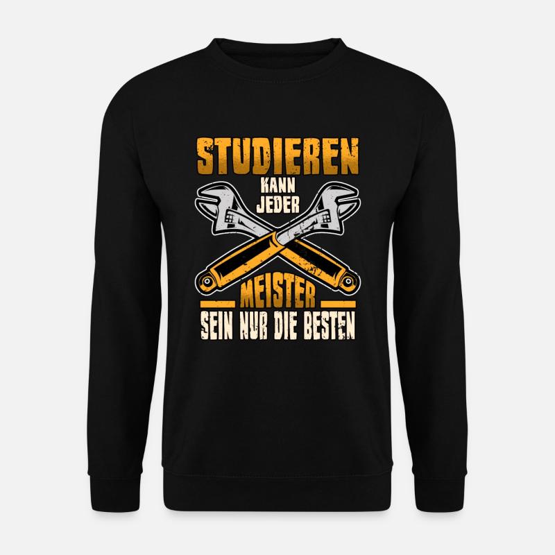 Lustig Kfz Meister Spruch Mechatroniker Geschenk - Unisex Pullover - Schwarz