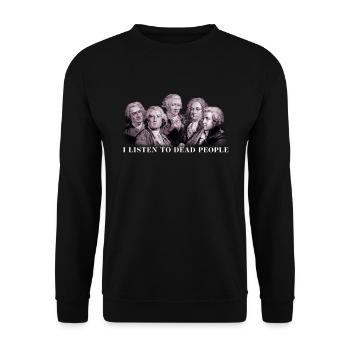 Klassische Musik Bach Gluck Beethoven Haydn Mozart - Unisex Pullover - Schwarz - Vorne - Alina (178cm) & Michal (187cm)
