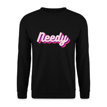 DDLG CGL BDSM Needy - Unisex Pullover - Schwarz - Vorne - Alina (178cm) & Michal (187cm)