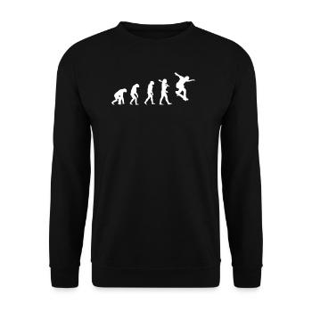 Evolution Of Skaters - Skater Shirt - Unisex Sweatshirt - black - Front - Alina (178cm) & Michal (187cm)
