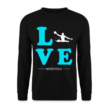 WATER POLO LOVE - Unisex Sweatshirt - black - Front - Alina (178cm) & Michal (187cm)