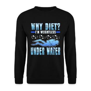 Lustig Tauchen Scuba Diving Taucher Geschenk Geek - Unisex Pullover - Schwarz - Vorne - Alina (178cm) & Michal (187cm)