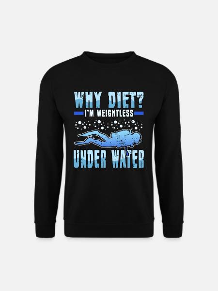 Lustig Tauchen Scuba Diving Taucher Geschenk Geek - Unisex Pullover - Schwarz