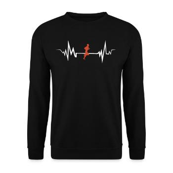 marathon - Unisex Sweatshirt - black - Front - Alina (178cm) & Michal (187cm)