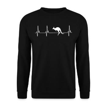 Kangaroo EKG - Unisex Sweatshirt - black - Front - Alina (178cm) & Michal (187cm)