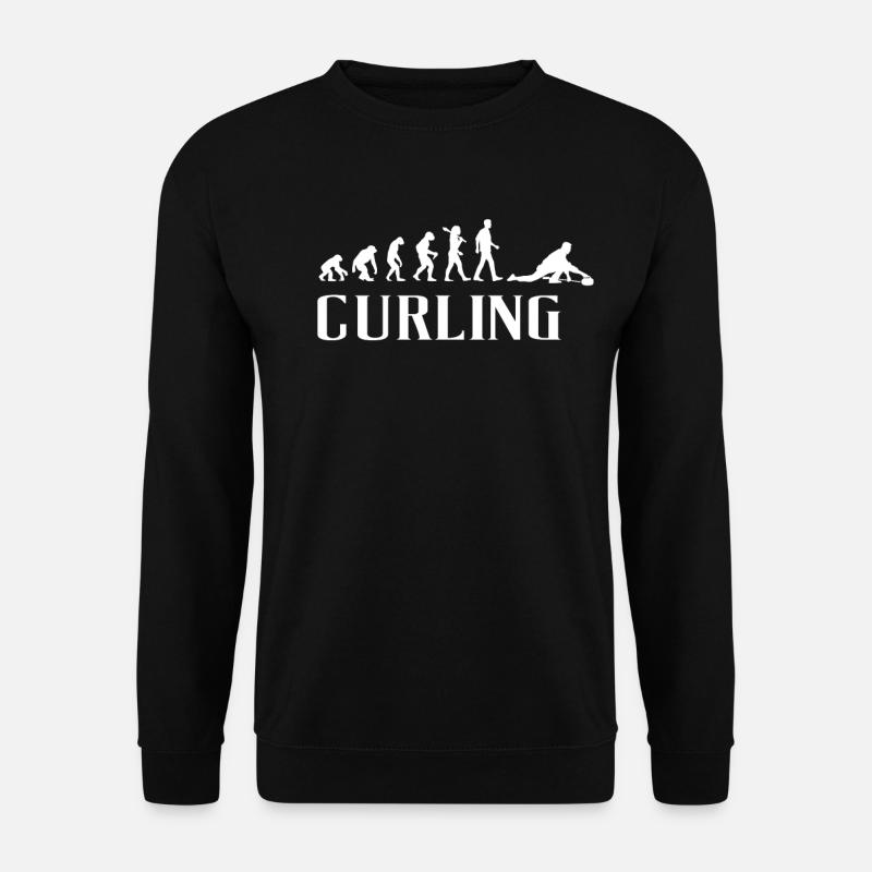 Curling Evolution Present Idea - Unisex Sweatshirt - black