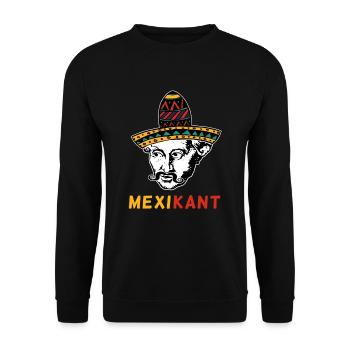 Immanuel Kant Mexiko Philosoph Sombrero - Unisex Pullover - Schwarz - Vorne - Alina (178cm) & Michal (187cm)