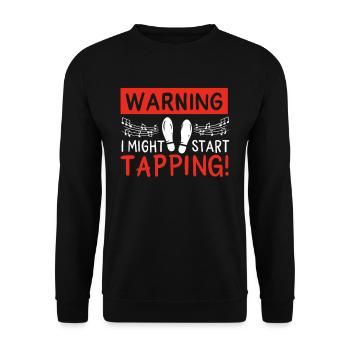 Tap dance tap dancer - Unisex Sweatshirt - black - Front - Alina (178cm) & Michal (187cm)