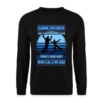 Funny ski skier mountains skiing saying gift - Unisex Sweatshirt - black - Front - Alina (178cm) & Michal (187cm)