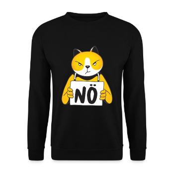 Nope cat No cat owner Cat lover - Unisex Sweatshirt - black - Front - Alina (178cm) & Michal (187cm)