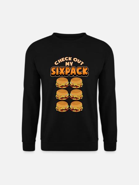 Lustig Fast Food Burger Hamburger Spruch Geschenk - Unisex Pullover - Schwarz