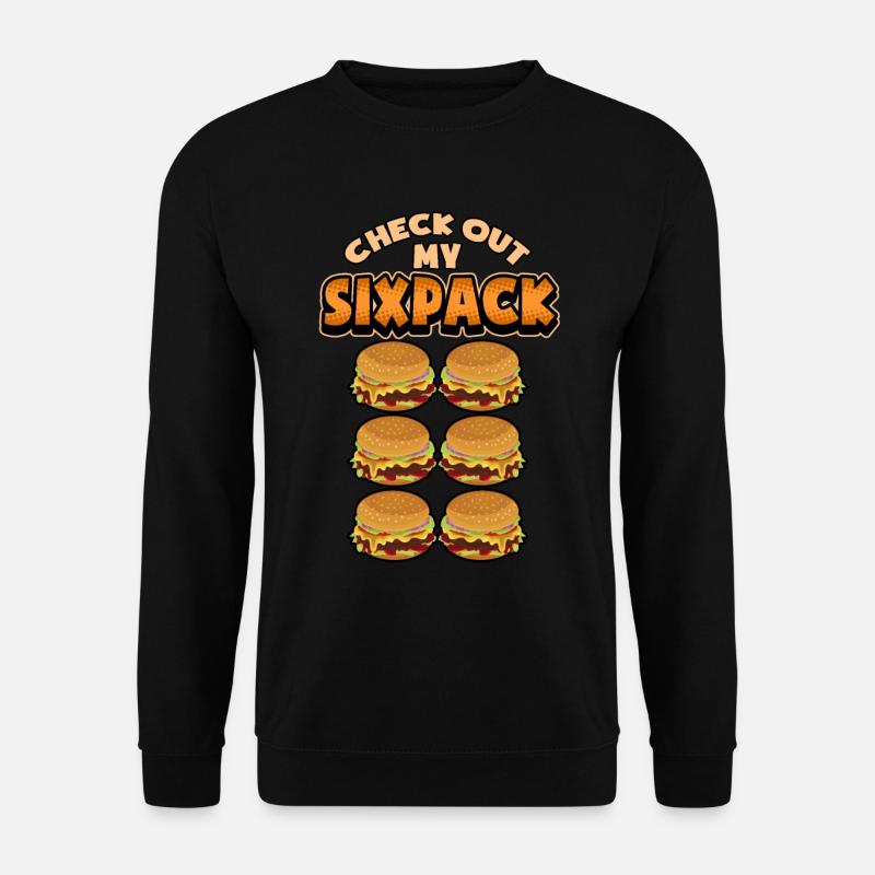 Lustig Fast Food Burger Hamburger Spruch Geschenk - Unisex Pullover - Schwarz