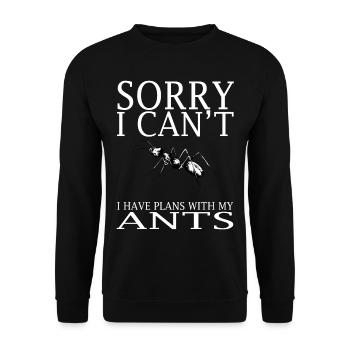 Ants Funny T Shirt - Unisex Pullover - Schwarz - Vorne - Alina (178cm) & Michal (187cm)