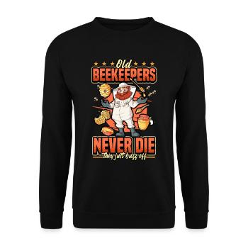 Apiculteur apiculture abeilles nid d'abeille disant cadeau - Sweat-shirt Unisexe - noir - Devant - Alina (178cm) & Michal (187cm)