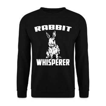 Rabbit Whisperer - Unisex Pullover - Schwarz - Vorne - Alina (178cm) & Michal (187cm)