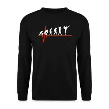 Mma Heartbeat - ÉVOLUTION DU MMA - Sweat-shirt Unisexe - noir - Devant - Alina (178cm) & Michal (187cm)