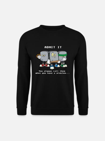 Informatiker Programmierer Strg Alt Entf Computer - Unisex Pullover - Schwarz