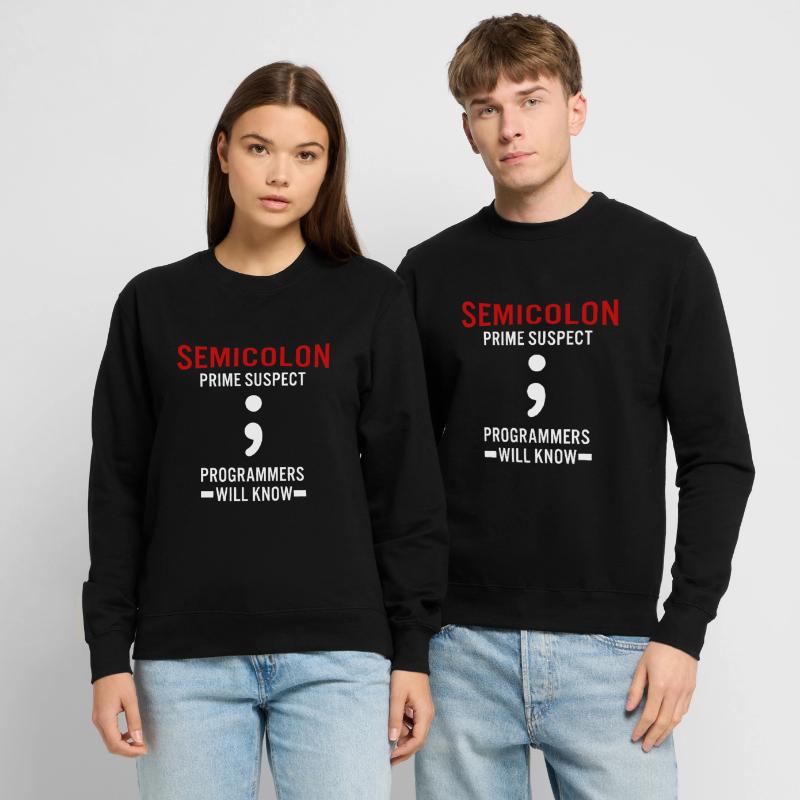 Coder Coding Semicolon Programmer Geek Unisex Sweatshirt