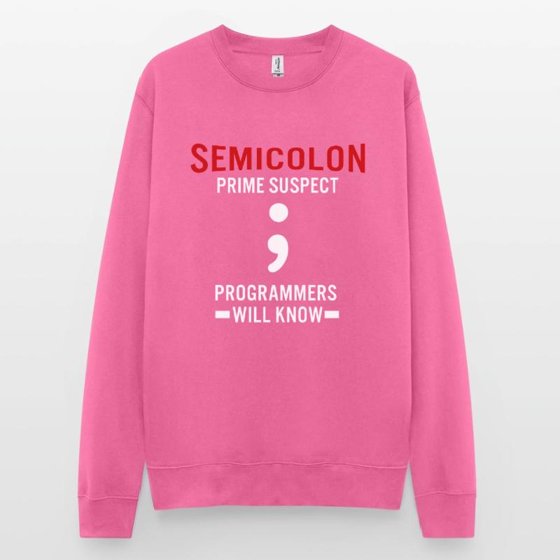 Coder Coding Semicolon Programmierer Computerfreak Unisex Pullover