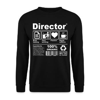Director - Unisex Sweatshirt - black - Front - Alina (178cm) & Michal (187cm)