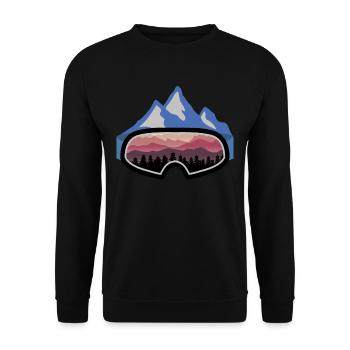 Ski Snowboard Apres Ski Spruch Vintage Geschenk - Unisex Pullover - Schwarz - Vorne - Alina (178cm) & Michal (187cm)