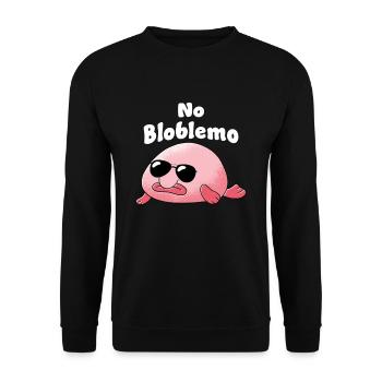 Blobfish No Bloblem Fish Deep Sea Fish - Unisex Sweatshirt - black - Front - Alina (178cm) & Michal (187cm)