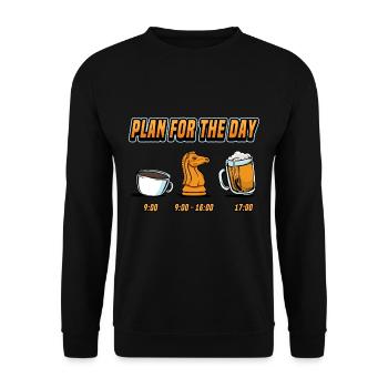 Chess Checkmate Funny Board Game Beer Gift - Unisex Sweatshirt - black - Front - Alina (178cm) & Michal (187cm)