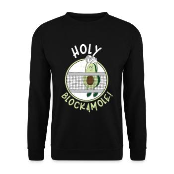 Volleyball avocat guacamole bloc joueurs de volleyball - Sweat-shirt Unisexe - noir - Devant - Alina (178cm) & Michal (187cm)