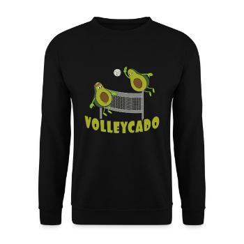 Volleyball Avocado Volleycado Volleyballer Sport - Unisex Pullover - Schwarz - Vorne - Alina (178cm) & Michal (187cm)