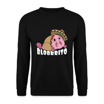 Blobfish Mexico Burrito Mexican Food Fish - Unisex Sweatshirt - black - Front - Alina (178cm) & Michal (187cm)