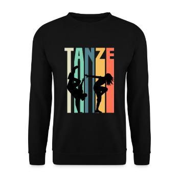 Breakdance Hip Hop Tanzen Tänzer Spruch Geschenk - Unisex Pullover - Schwarz - Vorne - Alina (178cm) & Michal (187cm)