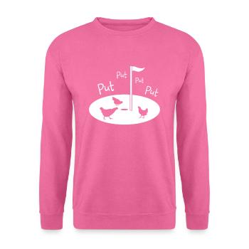 Golf Putter Golfplatz Golffahne Hühner Put - Sweat-shirt Unisexe - rose - Devant