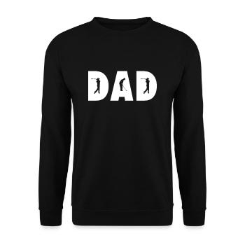 Golfer Dad Golf Papa Vater Geschenk - Unisex Pullover - Schwarz - Vorne - Alina (178cm) & Michal (187cm)