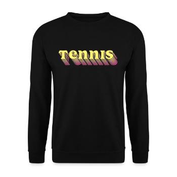 Tennis fille chemise de tennis joueur de tennis rétro - Sweat-shirt Unisexe - noir - Devant - Alina (178cm) & Michal (187cm)