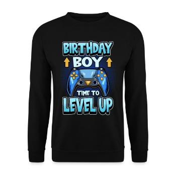 Anniversaire de joueur disant cadeau de jeu - Sweat-shirt Unisexe - noir - Devant - Alina (178cm) & Michal (187cm)