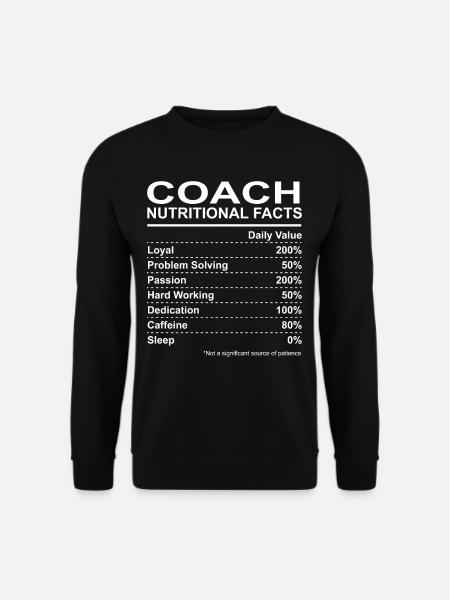 Coach Nutritional Facts - Unisex Sweatshirt - black