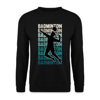 Cadeau de passe-temps de sport de raquette de volant de badminton - Sweat-shirt Unisexe - noir - Devant - Alina (178cm) & Michal (187cm)