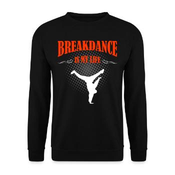 Breakdance - Sweat-shirt Unisexe - noir - Devant - Alina (178cm) & Michal (187cm)