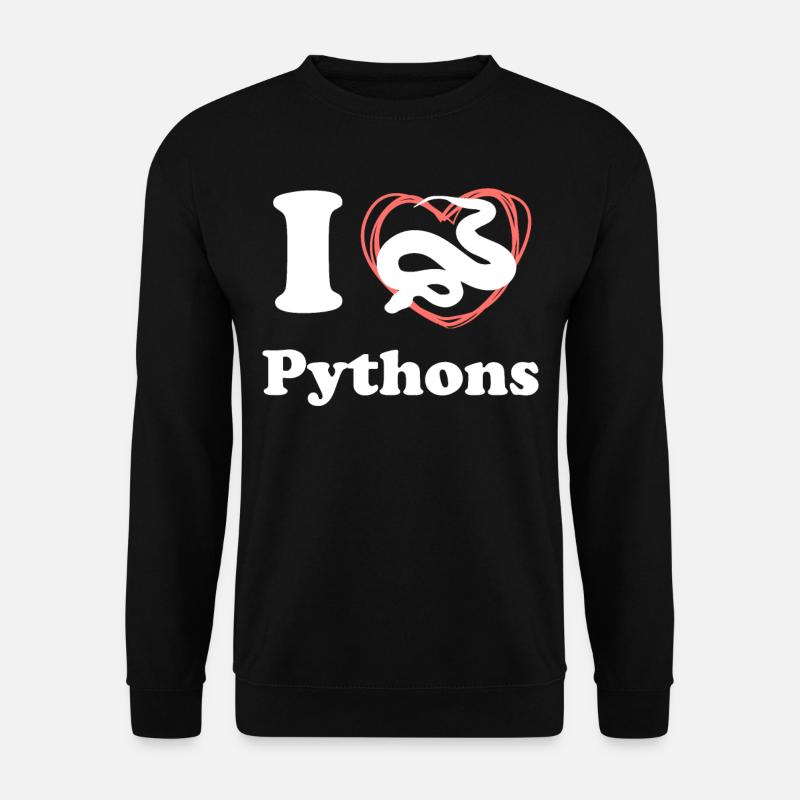 I love pythons - Unisex Sweatshirt - black