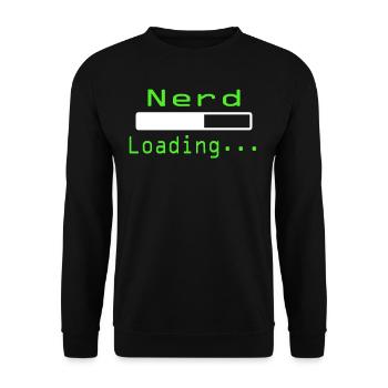 Nerdy Nerd T-Shirt - Unisex Pullover - Schwarz - Vorne - Alina (178cm) & Michal (187cm)