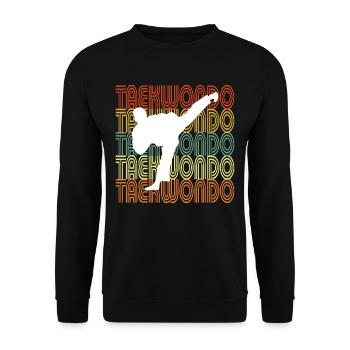 TAEKWONDO - Sweat-shirt Unisexe - noir - Devant - Alina (178cm) & Michal (187cm)