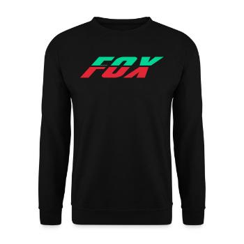 Fox Modern Design - Unisex Sweatshirt - black - Front - Alina (178cm) & Michal (187cm)